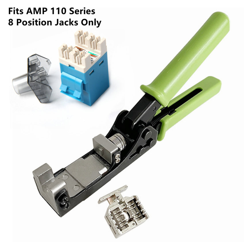 Yankok 180 Degree Keystone Jack Punch Down Tool (Fit Specific AMP 110 Series 8 Position Jacks Only) 0760A Green