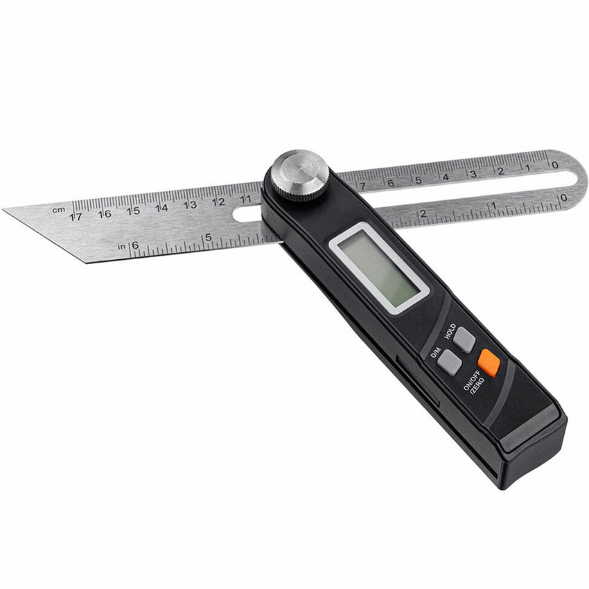 Yankok Sliding Digital T-Bevel Gauge & Protractor Angle Finder with 6in. Stainless Steel Ruler Full LCD Display