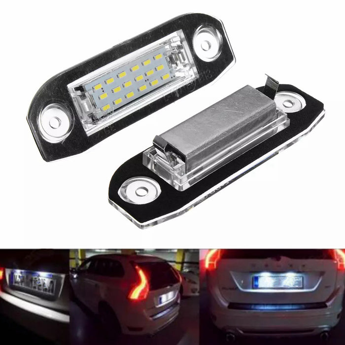 Yankok LED License Plate Lights for Volvo C70 S40 S60 S80 V50 V60 V70 XC60 XC70 XC90 18 SMD LED