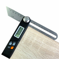 Yankok Sliding Digital T-Bevel Gauge & Protractor Angle Finder with 6in. Stainless Steel Ruler Full LCD Display