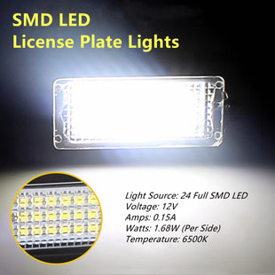 Yankok Audi LED License Plate Lights for A1 A4 A5 A6 A7 B8 Q5 S5 RS5 TT