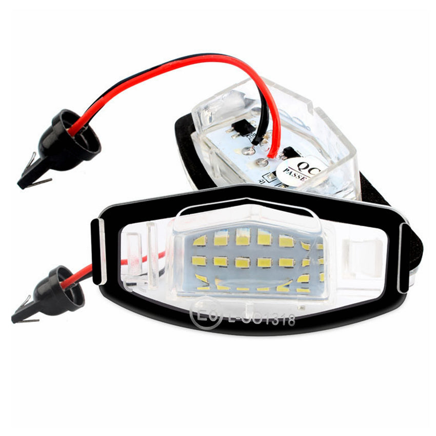 Yankok Honda and Acura LED License Plate Lights T10 Plug | Civic Accord Pilot City MK4 MR-V Odyssey / MDX RL TL TSX ILX RDX