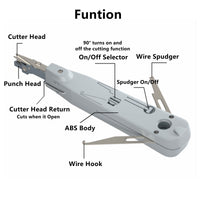 Yankok KRONE Impact Punch Down Tool with Built-in Swing-out Hooks and Spudger