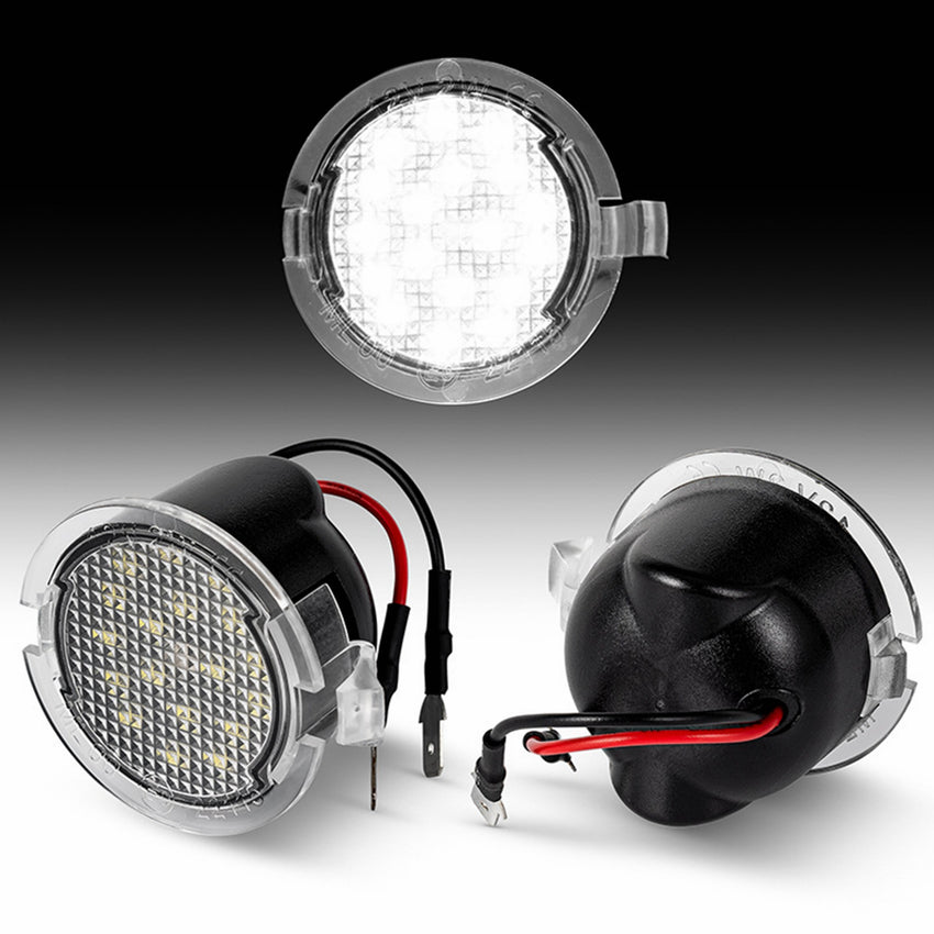 Yankok Ford and Lincoln LED Side Mirror Puddle Lights 2 Pack 18 SMD LED 6500K White