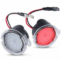 Yankok Ford and Lincoln LED Side Mirror Puddle Lights 2 Pack 18 SMD LED 6500K Red