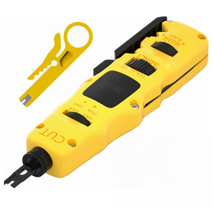 Yankok 374B Impact Punch Down Tool with 110/88 Blade, Built-in Cable Stripper, Swing-out Hook and Spudger