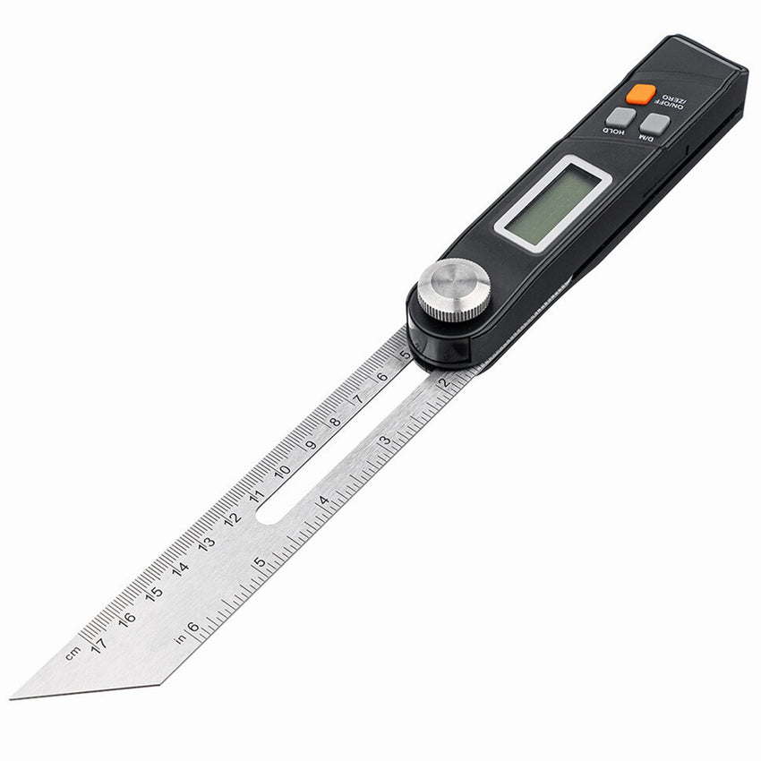 Yankok Sliding Digital T-Bevel Gauge & Protractor Angle Finder with 6in. Stainless Steel Ruler Full LCD Display