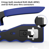 Yankok RJ45 Pass Through Crimper Blue Grip (Regular and Pass-Thru Crimp) SP-670