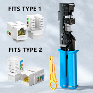 Yankok 90 Degree Keystone Jack Punch Down Tool Specific Modular FIT (Check Jacks’ Fitment in Picture) Blue Handle