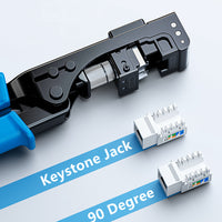 Yankok 90 Degree Keystone Jack Punch Down Tool Specific Modular FIT (Check Jacks’ Fitment in Picture) Blue Handle