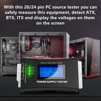 Yankok Digital Computer Power Supply Tester for ATX ITX BTX PCI-E SATA HDD PSU 20/24 Pin