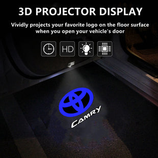 Yankok 3D Projector Logo Courtesy Door Lights 2 Pack For Toyota Camry 2006-2023 All Models