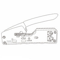 Yankok HT6088 Pass Through Crimper Crimp Strip and Cut RJ45 RJ12 RJ11 Network Connectors and Ethernet Cables