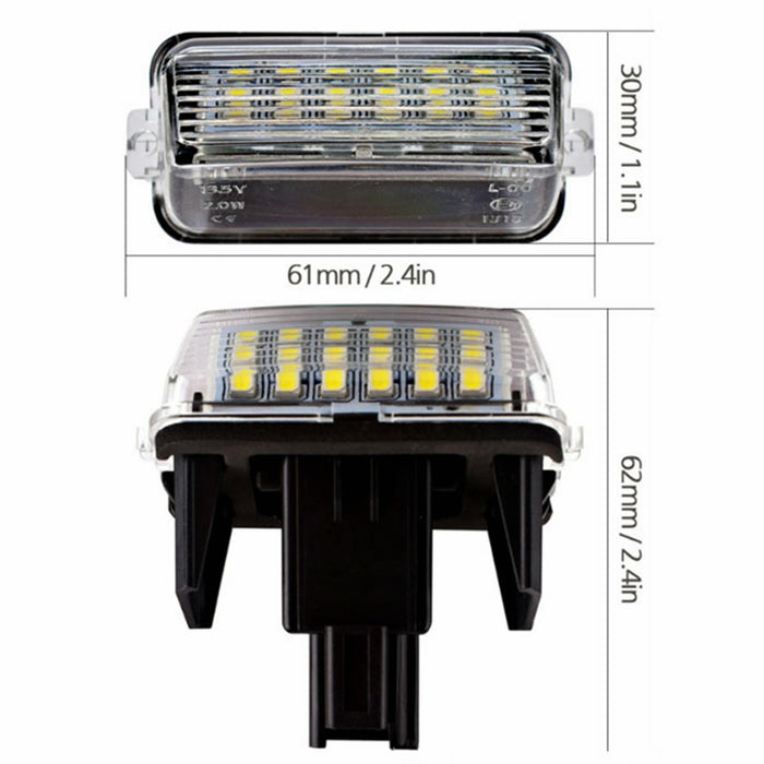 Yankok LED License Plate Lights for Toyota Camry Highlander Avalon Yaris Prius