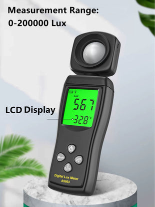 Yankok AS803 Smart Digital Light Meter 1-200000 Lux Measurement (Battery NOT Included)