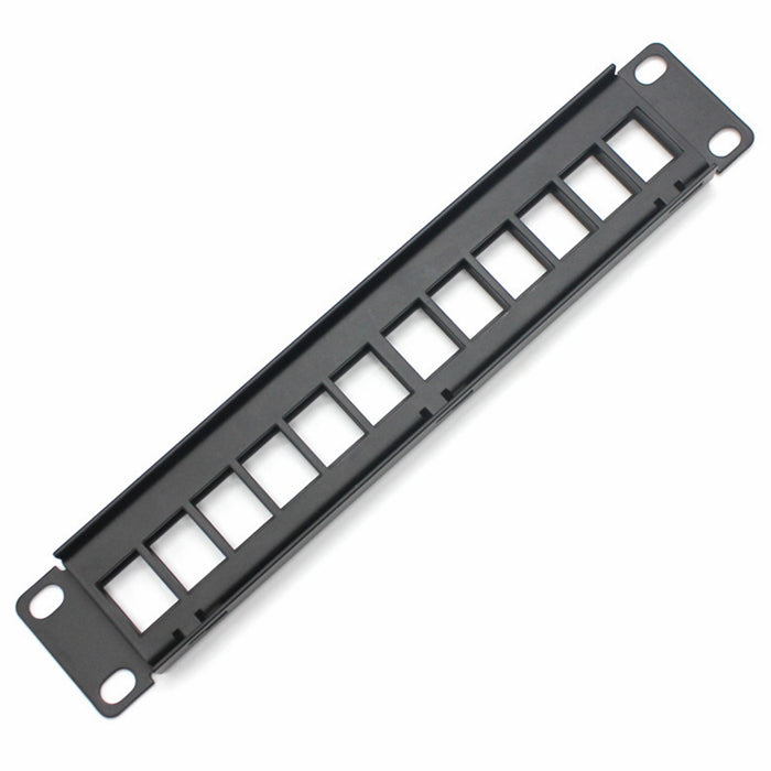 Yankok 12 Port Blank Keystone Patch Panel 10in. 1U