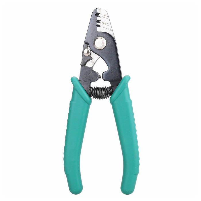 Yankok CFS-3G Three Hole Fiber Optic Stripper , 6" Length, Green TPR Handle