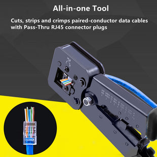 RJ45 RJ12 RJ11 Netzwerkstecker Stecker Kabel Crimpzange Handwerkzeug