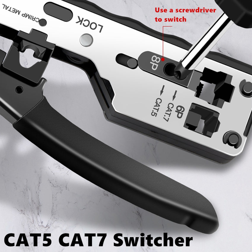 Yankok CAT5/5e CAT6/6a CAT7 Modular Crimper (Shielded and Unshielded Crimp) HT-7018SL