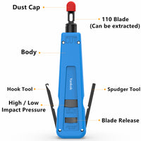 Yankok HT-914B Impact Punch Down Tool with 110/88 Combination Blade