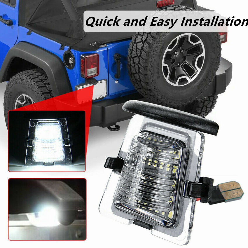 Yankok LED License Plate Light for Wrangler JK 2007-2018 All Models