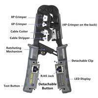 Yankok N5684CR Modular Plug Crimper w/ Built-in Cable Tester