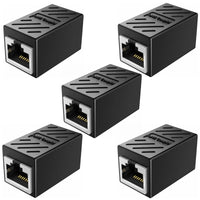 Yankok RJ45 In-line Coupler 10 Pack Female to Female Straight-Through Black