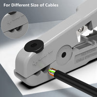 Yankok S501B Cable and Wire Stripping Cutting Tool with Adjustable Blade Depth Grey