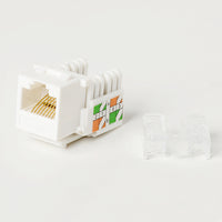 Yankok CAT6 RJ45 Keystone Jack 10 Pack, Female Connectors UL Listed, Transparent Cap