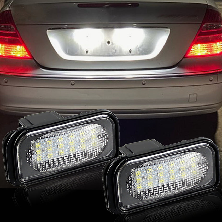 Yankok LED License Plate Lights for Mercedes Benz C-Class W203 Sedan, SL-Class R230, CLK-Class W209