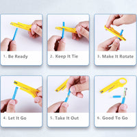 Yankok Mini Stripper / Cutter / Punch Down Tool 5 Pcs Yellow for UTP STP FTP Cables, Patch Panel Block and 10-30 AWG Gauge Wires