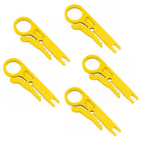 Yankok Mini Stripper / Cutter / Punch Down Tool 10 Pcs Yellow for UTP STP FTP Cables, Patch Panel Block and 10-30 AWG Gauge Wires