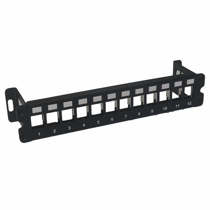 Yankok 12 Port Blank Keystone Patch Panel Wall Mount