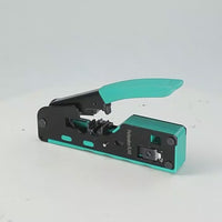 Yankok HT718 Modular Crimper RJ45 RJ12 RJ11 Crimp Strip and Cut All-in-One Green Handle