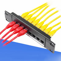 Yankok CAT6 8 Port Feed Through Patch Panel 1U Rack/Wall Mount