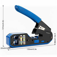 Yankok HT668 Compact Modular Crimper RJ45/12/11 Crimps Strip and Cut