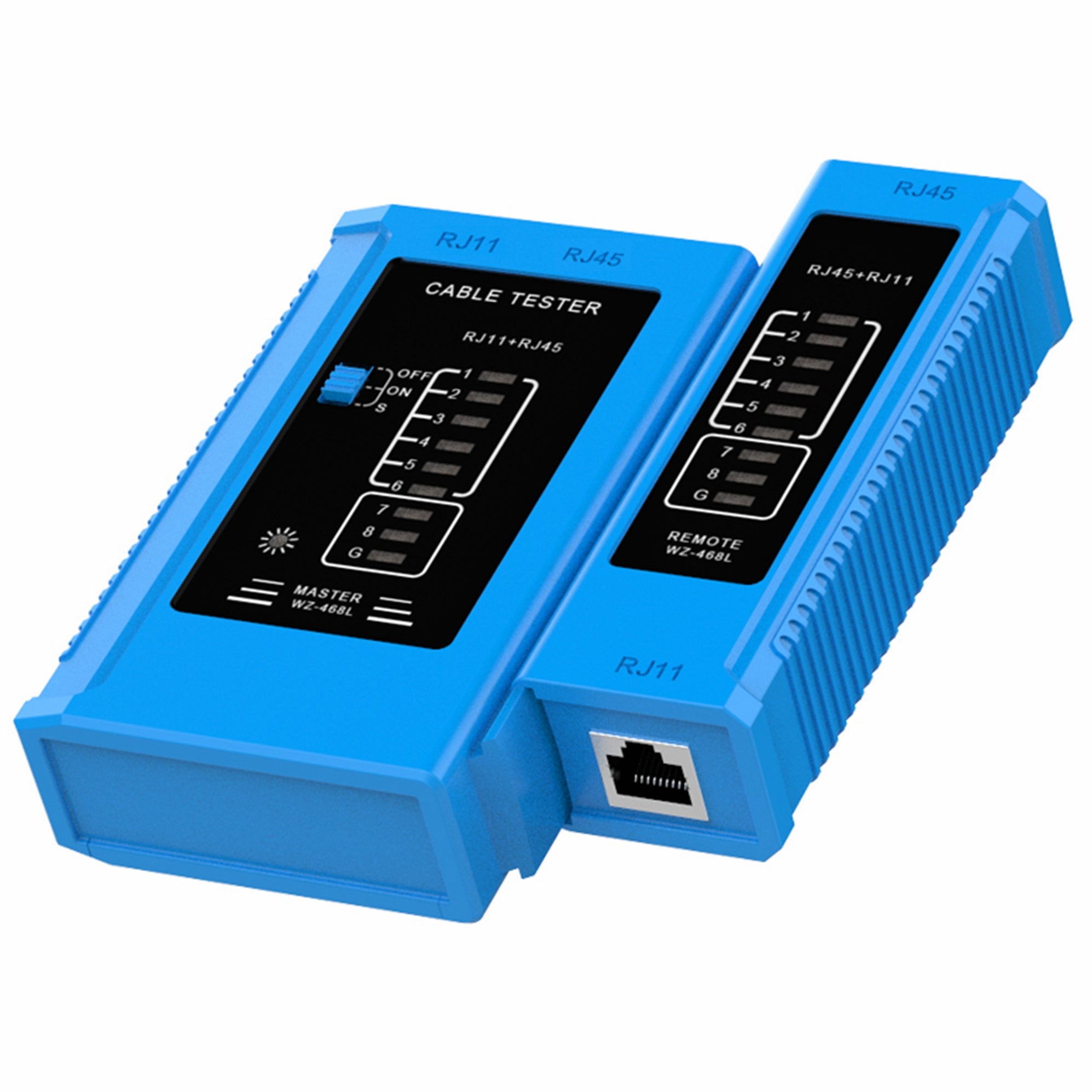 Yankok WZ-468L Network Cable Tester | RJ45 RJ12 RJ11 Test, Blue