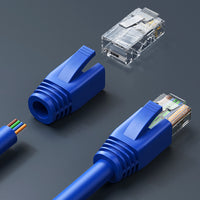 Yankok RJ45 Connector Boots 100 Pcs OD 7.0~8.5mm for CAT5/5e CAT6 CAT6a CAT7 Ethernet Cable Network Connector Strain Relief Covers Caps Mixed Color