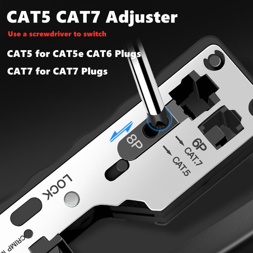 Yankok CAT5 CAT6 CAT7 Modular Crimper (Shielded and Unshielded Crimp) YK7018S