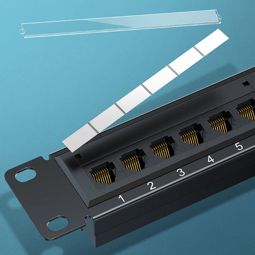 Yankok CAT6 24 Port Patch Panel with Bracket Unshielded 19in.x1U Rack/Wall Mount