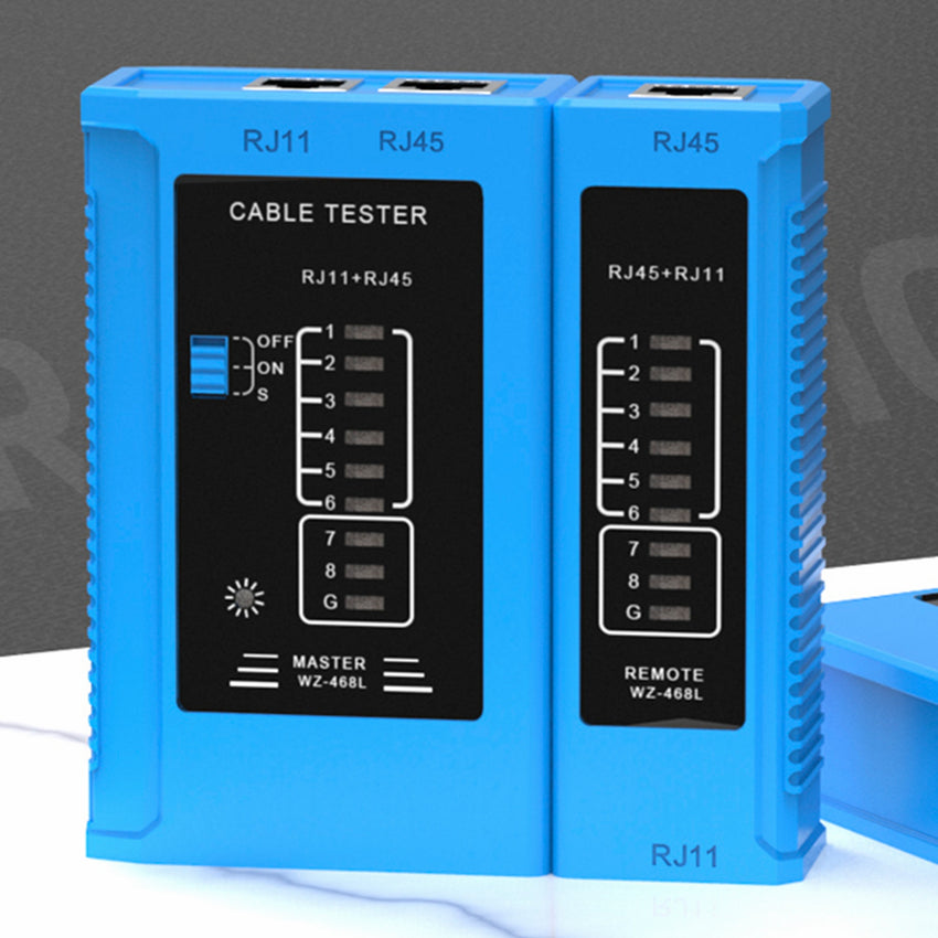 Yankok WZ-468 Network Cable Tester RJ45 RJ12 RJ11 Test w/o Battery Blue