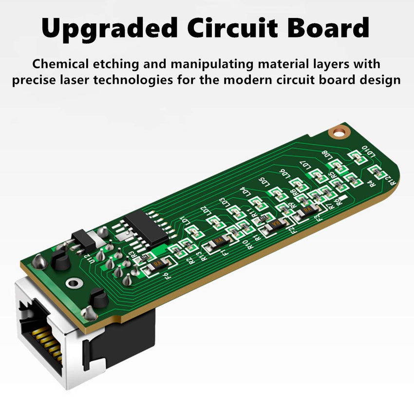 Netzwerkkabeltester für 10Base-T, 10Base-2 Ethernet, RJ11/RJ12/RJ45 Modularkabel, 258A, TIA-568A/568B und Token Ring Kabel (mit 2x RJ-45-auf-BNC Adapter, 1x BNC Stecker, 1x Carry Beutel)