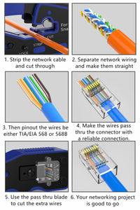 Yankok RJ45 Pass Through Crimper with Blade Set (Standard and Pass-Thru Crimp) SP-670B